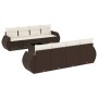 Set de sofás de jardín 9 pzas y cojines ratán sintético marrón de , Conjuntos de jardín - Ref: Foro24-3253490, Precio: 619,67...
