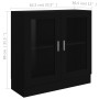 Vitrina de madera contrachapada negro 82,5x30,5x80 cm de vidaXL, Librerías y estanterías - Ref: Foro24-802742, Precio: 68,29 ...