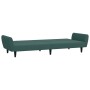 Sofá cama de 2 plazas con taburete terciopelo verde oscuro de , Sofás - Ref: Foro24-3216252, Precio: 325,50 €, Descuento: %