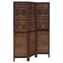 Biombo separador de 3 paneles madera paulownia marrón oscuro de , Divisores de ambientes - Ref: Foro24-358701, Precio: 92,65 ...