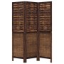Biombo separador de 3 paneles madera paulownia marrón oscuro de , Divisores de ambientes - Ref: Foro24-358701, Precio: 92,65 ...