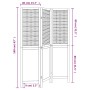 Biombo separador de 3 paneles madera paulownia marrón oscuro de , Divisores de ambientes - Ref: Foro24-358701, Precio: 92,65 ...