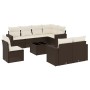 Set de sofás de jardín 9 pzas y cojines ratán sintético marrón de , Sofás modulares de exterior - Ref: Foro24-3251590, Precio...