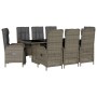 Set comedor jardín 9 pzas y cojines ratán sintético gris de , Conjuntos de jardín - Ref: Foro24-3213529, Precio: 1,00 €, Desc...