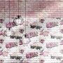 Urban Friends & Coffee Papel pintado ladrillos rosa y blanco de , Papel pintado - Ref: Foro24-425318, Precio: 24,76 €, Descue...