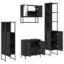 Juego de muebles de baño 4 pzas madera contrachapada negro de , Muebles de baño - Ref: Foro24-3214710, Precio: 237,74 €, Desc...