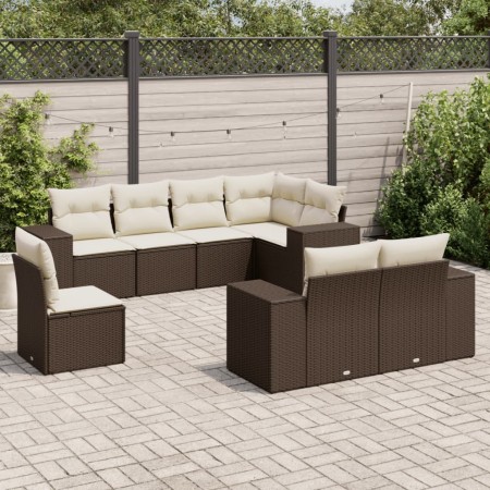 Set sofás de jardín 8 piezas y cojines ratán sintético marrón de , Conjuntos de jardín - Ref: Foro24-3222842, Precio: 613,81 ...