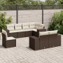 Set sofás de jardín 8 piezas y cojines ratán sintético marrón de , Conjuntos de jardín - Ref: Foro24-3222842, Precio: 613,81 ...