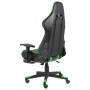 Silla gaming giratoria con reposapiés PVC verde de vidaXL, Sillones para videojuegos - Ref: Foro24-20486, Precio: 178,58 €, D...