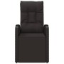 Sillón reclinable de jardín con cojines ratán sintético negro de , Sillas de jardín - Ref: Foro24-319546, Precio: 192,41 €, D...