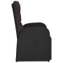 Sillón reclinable de jardín con cojines ratán sintético negro de , Sillas de jardín - Ref: Foro24-319546, Precio: 192,41 €, D...