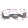 Set de sofás de jardín 9 pzas y cojines ratán sintético marrón de , Conjuntos de jardín - Ref: Foro24-3218063, Precio: 553,10...
