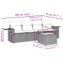 Set comedor de jardín 5 piezas y cojines ratán sintético marrón de , Conjuntos de jardín - Ref: Foro24-3219892, Precio: 306,2...