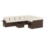 Set de sofás de jardín 10 pzas y cojines ratán sintético marrón de , Conjuntos de jardín - Ref: Foro24-3220652, Precio: 629,3...