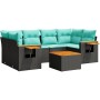 Set de sofás de jardín 7 pzas con cojines ratán sintético negro de , Conjuntos de jardín - Ref: Foro24-3226638, Precio: 574,7...