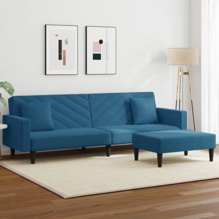 Juego de sofás con cojines 2 piezas terciopelo azul de , Sofás - Ref: Foro24-3216267, Precio: 332,48 €, Descuento: %