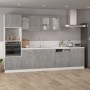 Armario de microondas contrachapada gris hormigón 60x57x207 cm de vidaXL, Armarios de cocina - Ref: Foro24-802550, Precio: 22...