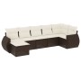 Juego de sofás de jardín 7 piezas con cojines ratán PE marrón de , Sofás modulares de exterior - Ref: Foro24-3221682, Precio:...