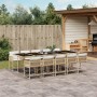 Set comedor de jardín 11 pzas con cojines ratán sintético beige de , Conjuntos de jardín - Ref: Foro24-3211654, Precio: 767,7...