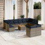 Set sofás de jardín con cojines 13 piezas ratán sintético gris de , Conjuntos de jardín - Ref: Foro24-3256250, Precio: 977,74...