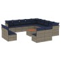 Set de sofás de jardín y cojines 14 pzas ratán sintético gris de , Conjuntos de jardín - Ref: Foro24-3256271, Precio: 1,00 €,...