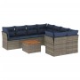 Set de sofás de jardín 9 pzas con cojines ratán sintético gris de , Conjuntos de jardín - Ref: Foro24-3255865, Precio: 657,02...