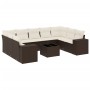 Set de sofás de jardín 10 pzas y cojines ratán sintético marrón de , Conjuntos de jardín - Ref: Foro24-3223012, Precio: 643,7...