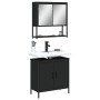 Juego de muebles de baño 2 pzas madera contrachapada negro de , Muebles de baño - Ref: Foro24-3214660, Precio: 105,29 €, Desc...