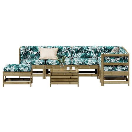Juego de muebles jardín 8 pzas y cojines madera pino impregnada de , Conjuntos de jardín - Ref: Foro24-3250563, Precio: 865,1...
