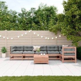 Juego de muebles jardín 7 pzas y cojines madera abeto Douglas de , Conjuntos de jardín - Ref: Foro24-3250870, Precio: 864,93 ...