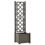 Jardinera con enrejado PP gris antracita 43x43x142 cm de vidaXL, Maceteros y jardineras - Ref: Foro24-313981, Precio: 88,32 €...