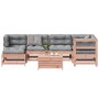 Juego de muebles jardín 7 pzas y cojines madera abeto Douglas de , Conjuntos de jardín - Ref: Foro24-3250914, Precio: 770,83 ...