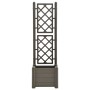 Jardinera con enrejado PP gris antracita 43x43x142 cm de vidaXL, Maceteros y jardineras - Ref: Foro24-313981, Precio: 88,32 €...