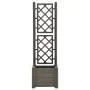 Jardinera con enrejado PP gris antracita 43x43x142 cm de vidaXL, Maceteros y jardineras - Ref: Foro24-313981, Precio: 81,66 €...