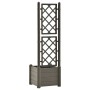 Jardinera con enrejado PP gris antracita 43x43x142 cm de vidaXL, Maceteros y jardineras - Ref: Foro24-313981, Precio: 88,32 €...
