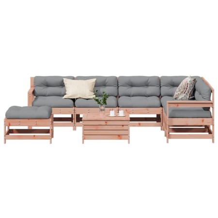 Juego de muebles jardín 8 pzas y cojines madera abeto Douglas de , Conjuntos de jardín - Ref: Foro24-3250594, Precio: 793,22 ...