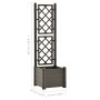 Jardinera con enrejado PP gris antracita 43x43x142 cm de vidaXL, Maceteros y jardineras - Ref: Foro24-313981, Precio: 88,32 €...