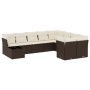 Set de sofás de jardín 10 pzas y cojines ratán sintético marrón de , Conjuntos de jardín - Ref: Foro24-3218193, Precio: 620,0...