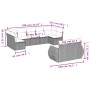 Set de sofás de jardín 9 pzas y cojines ratán sintético marrón de , Sofás modulares de exterior - Ref: Foro24-3221822, Precio...