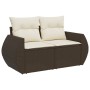 Set de sofás de jardín 9 pzas y cojines ratán sintético marrón de , Sofás modulares de exterior - Ref: Foro24-3221772, Precio...