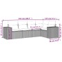 Set comedor de jardín 5 piezas y cojines ratán sintético marrón de , Sofás modulares de exterior - Ref: Foro24-3222532, Preci...