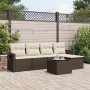 Set sofás de jardín 6 piezas y cojines ratán sintético marrón de , Conjuntos de jardín - Ref: Foro24-3220102, Precio: 348,01 ...