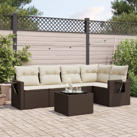 Set sofás de jardín 6 piezas y cojines ratán sintético marrón de , Conjuntos de jardín - Ref: Foro24-3220142, Precio: 387,15 ...
