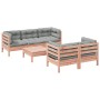 Set de sofás jardín 6 pzas con cojines madera abeto Douglas de , Conjuntos de jardín - Ref: Foro24-3299295, Precio: 506,87 €,...