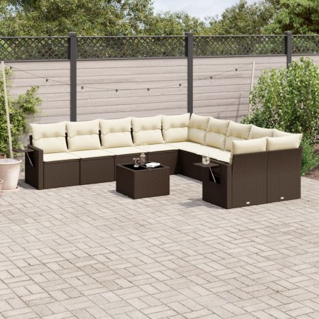 Set de sofás de jardín 11 pzas cojines ratán sintético marrón de , Conjuntos de jardín - Ref: Foro24-3220722, Precio: 725,50 ...