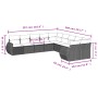 Set de sofás de jardín 10 pzas y cojines ratán sintético marrón de , Sofás modulares de exterior - Ref: Foro24-3221912, Preci...