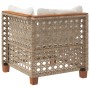 Sillón de esquina de jardín con cojines ratán sintético beige de , Sofás de exterior - Ref: Foro24-365925, Precio: 107,04 €, ...