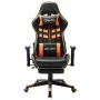 Gaming chair with footrest black and orange synthetic leather by vidaXL, Gaming chairs - Ref: Foro24-20516, Price: 175,68 €, ...