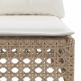 Sillón de esquina de jardín con cojines ratán sintético beige de , Sofás de exterior - Ref: Foro24-365925, Precio: 107,04 €, ...