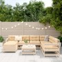 Juego de sofás de jardín 8 pzas madera maciza de pino de , Conjuntos de jardín - Ref: Foro24-3250580, Precio: 467,89 €, Descu...